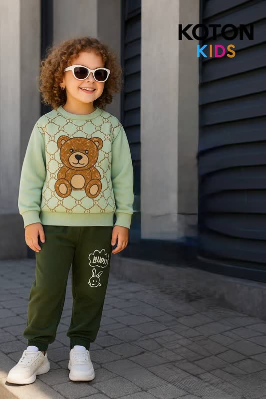 ست بلوز شلوار اسپرت اعلا بچه گانه خرسی